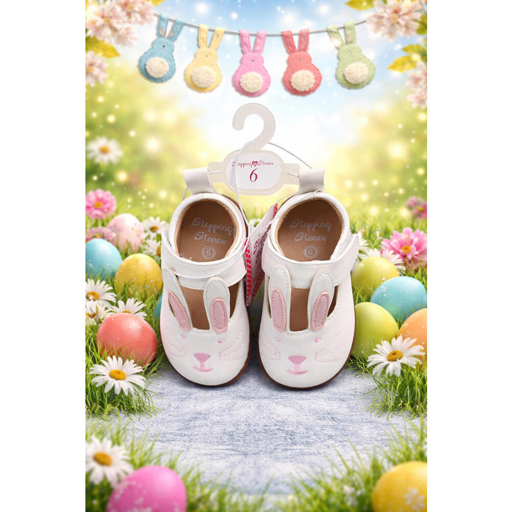 🐰🐰🐰CRACKER BARREL TG STEPPING STONES BUNNY FACED SHOE SIZE 6Y BRAND NEW